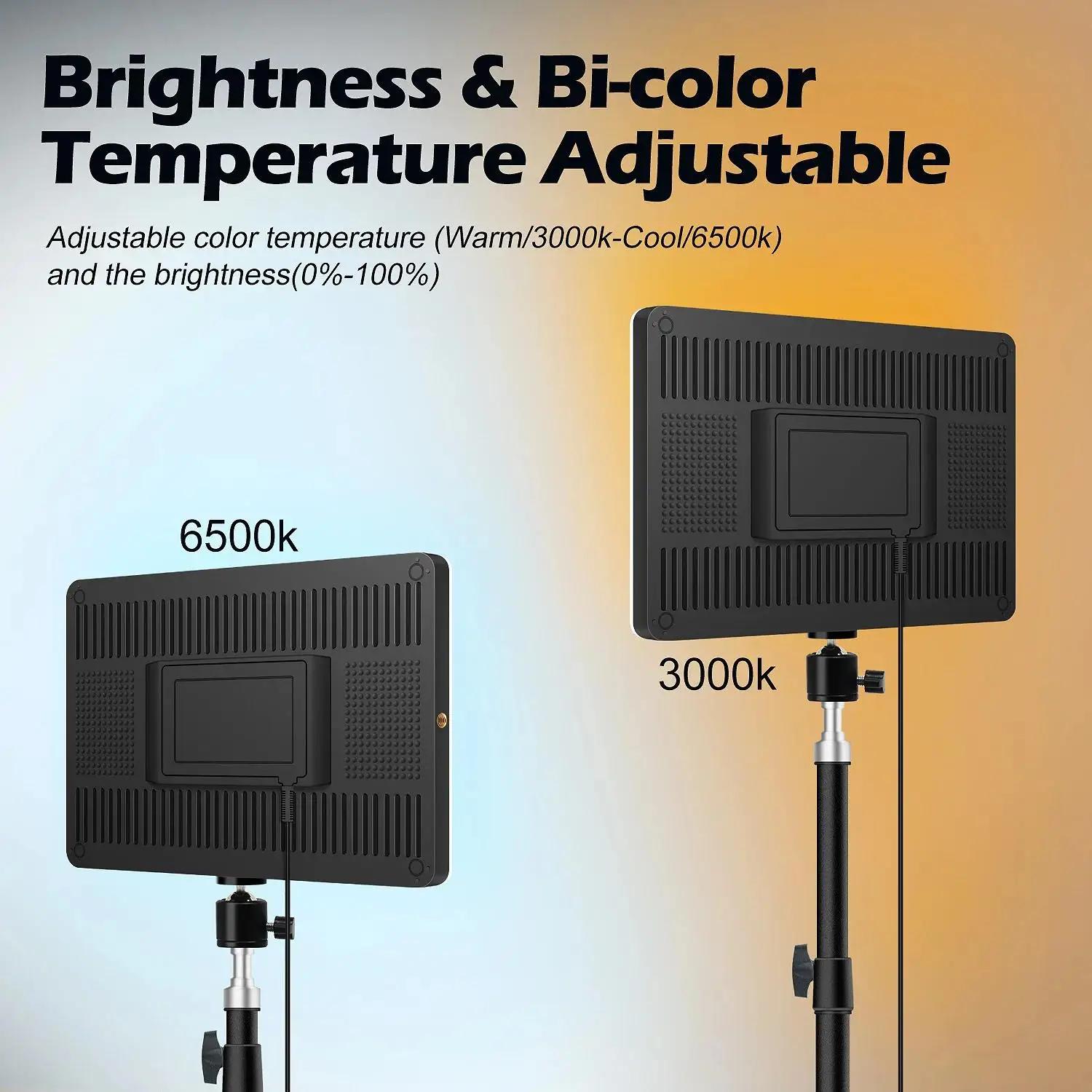 LED lumières vidéo conférence photographie éclairage Selfie lumière Photo Studio lampe avec trépied
