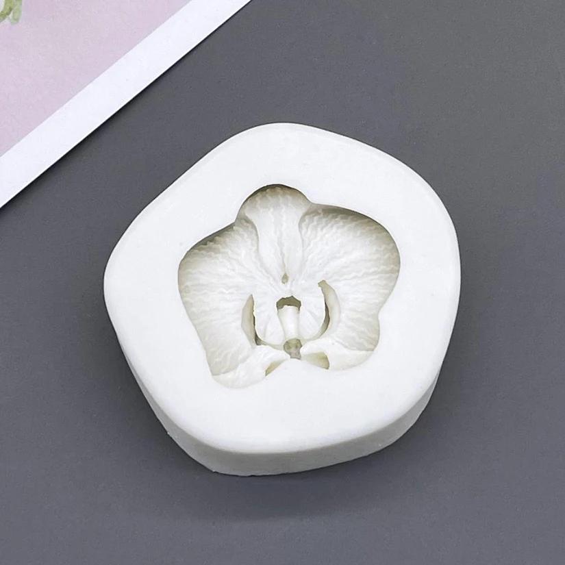 Moule de cuisson de gâteau en Silicone orchidée, Sugarcraft, Cupcake, outils en résine, outils de dé