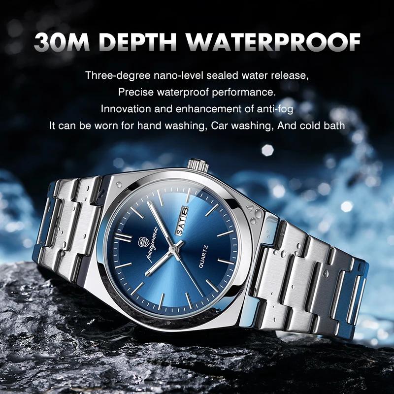 PAAZOMU luxe Quartz homme montre-bracelet Sport hommes montres étanche lumineux Date semaine acier i