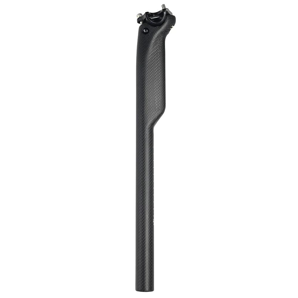 Tige de selle entièrement mate en Fiber de carbone 3K, pour vtt, vélo de route, pièces de vélo 27.2/