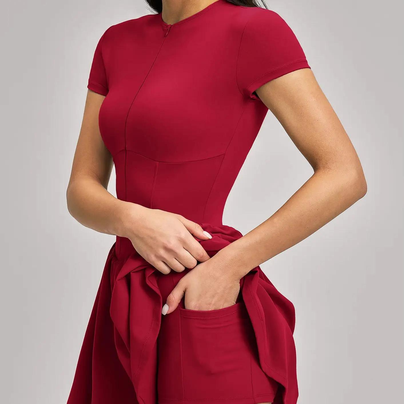Combinaison de yoga une pièce Ningyu avec fermeture éclair pour femme, tenue de sport respirante à m
