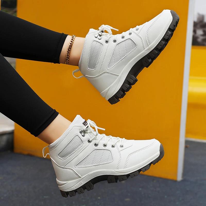 Femmes chaussures de sport blanc décontracté antidérapant chaussures de course en plein air randonné