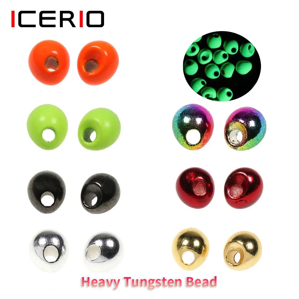 ICERIO 100 pièces hors-ensemble perles de tungstène forme de goutte Inst tungstène gabarit perle évi