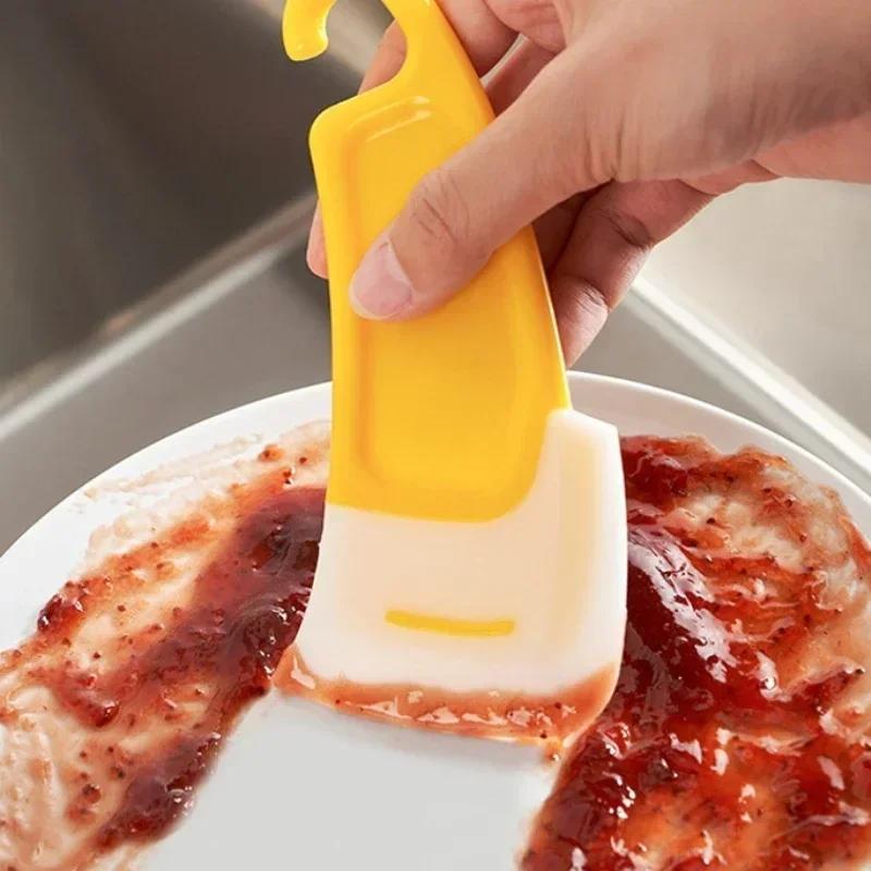 Spatule de nettoyage en Silicone, grattoir de cuisine, lame souple, brosse, poêle sale, Pot, vaissel
