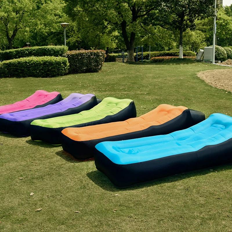 Polymères de Camping Gonflables à Double Couche Épais, Coussin d'Air Portable, Canapé-Lit Paresseux,