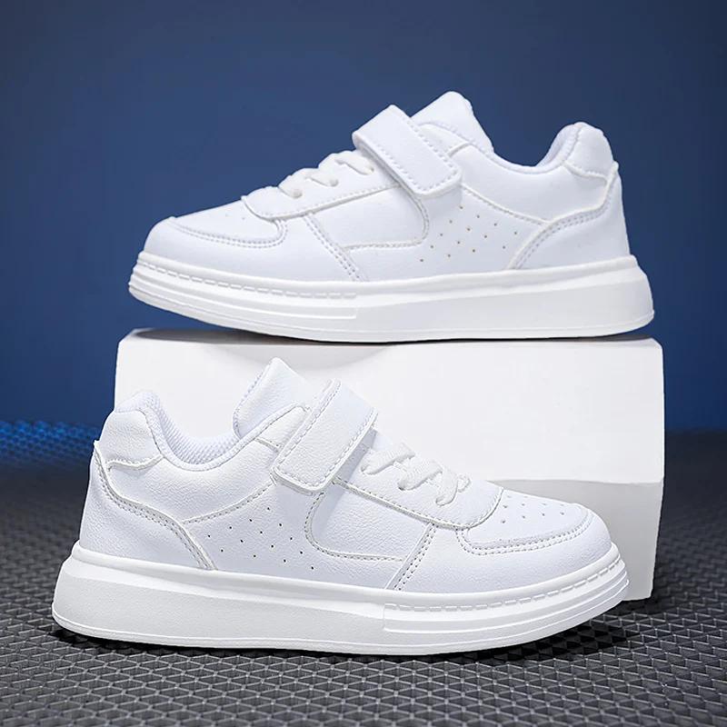 Baskets respirantes enfants garçons filles sport course chaussures décontractées en cuir antidérapan