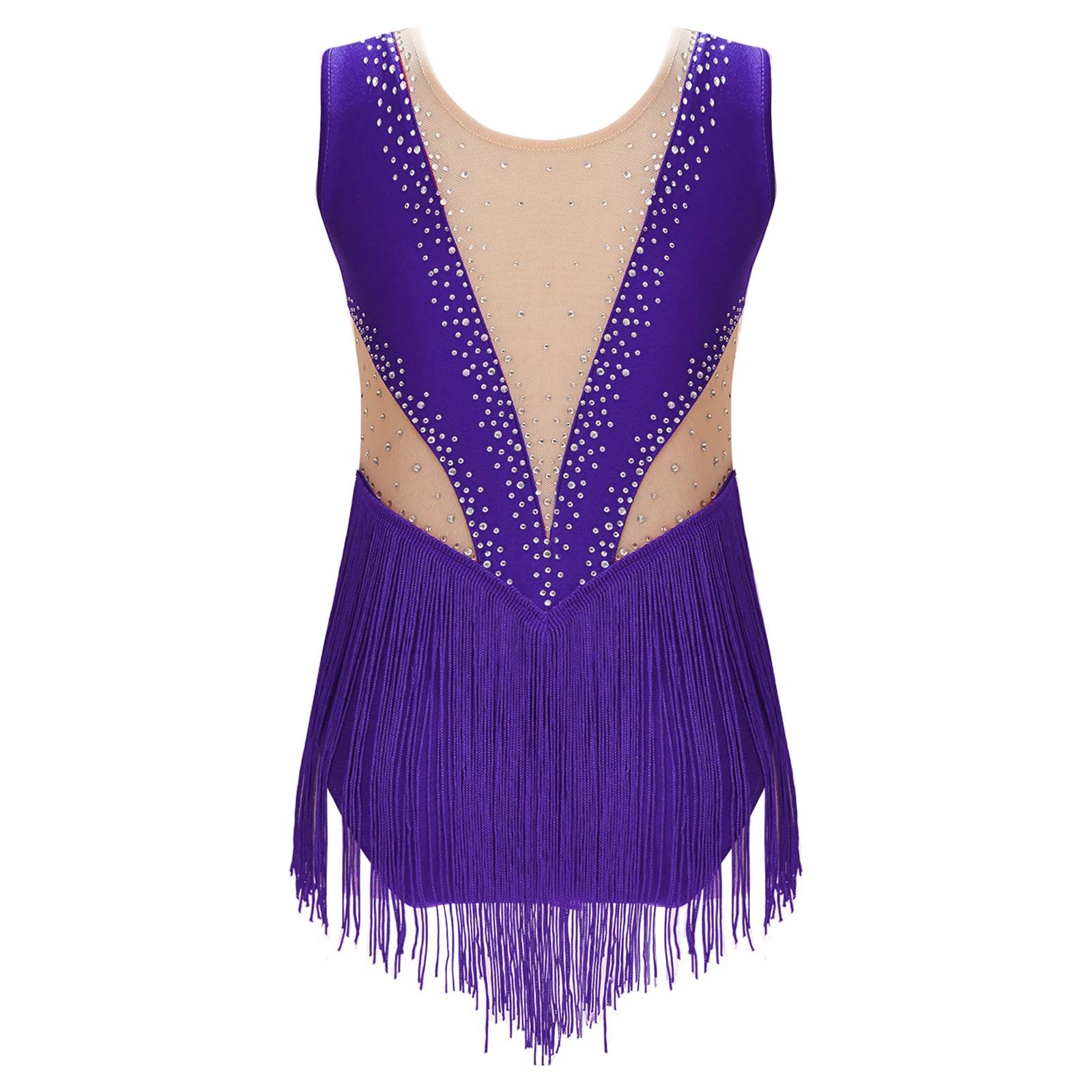 Justaucorps de danse de ballet pour enfants, patinage artistique, costume de performance AqPerforman