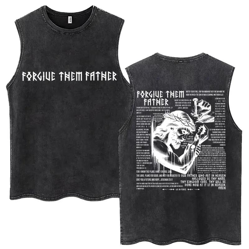 Lavé jésus est roi chrétien Harajuku Vintage débardeurs hommes femmes gothique sans manches T-shirt