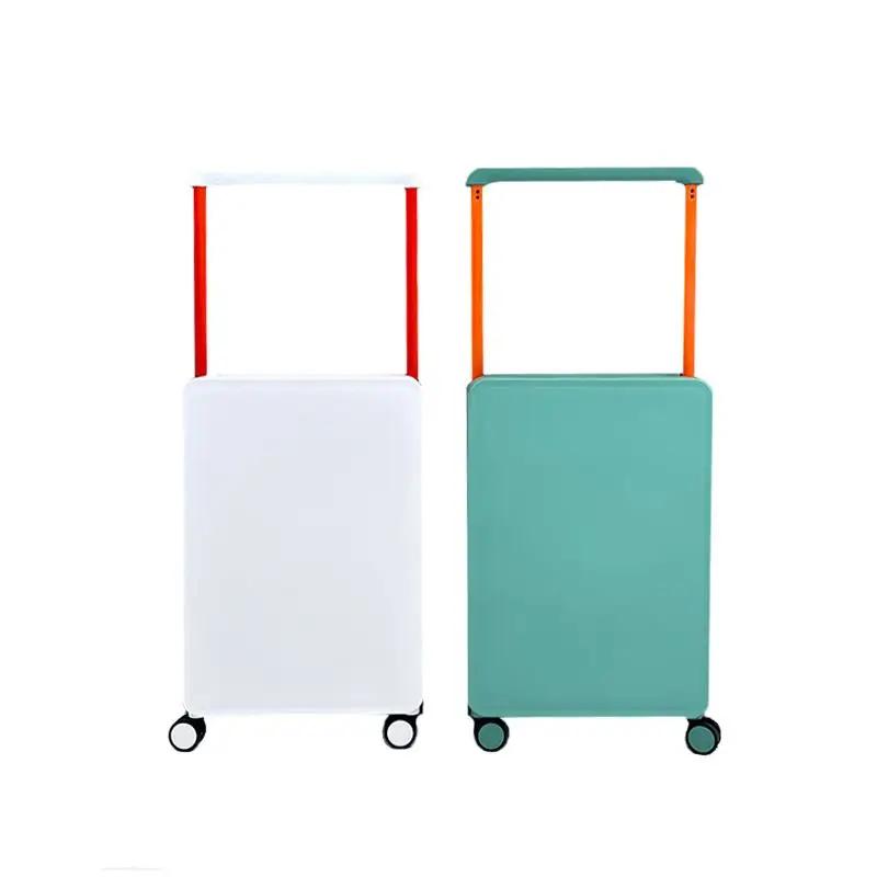 Valise à traction large, valise à tirer pour femme, valise de voyage pour homme, vérifiée en boîte,