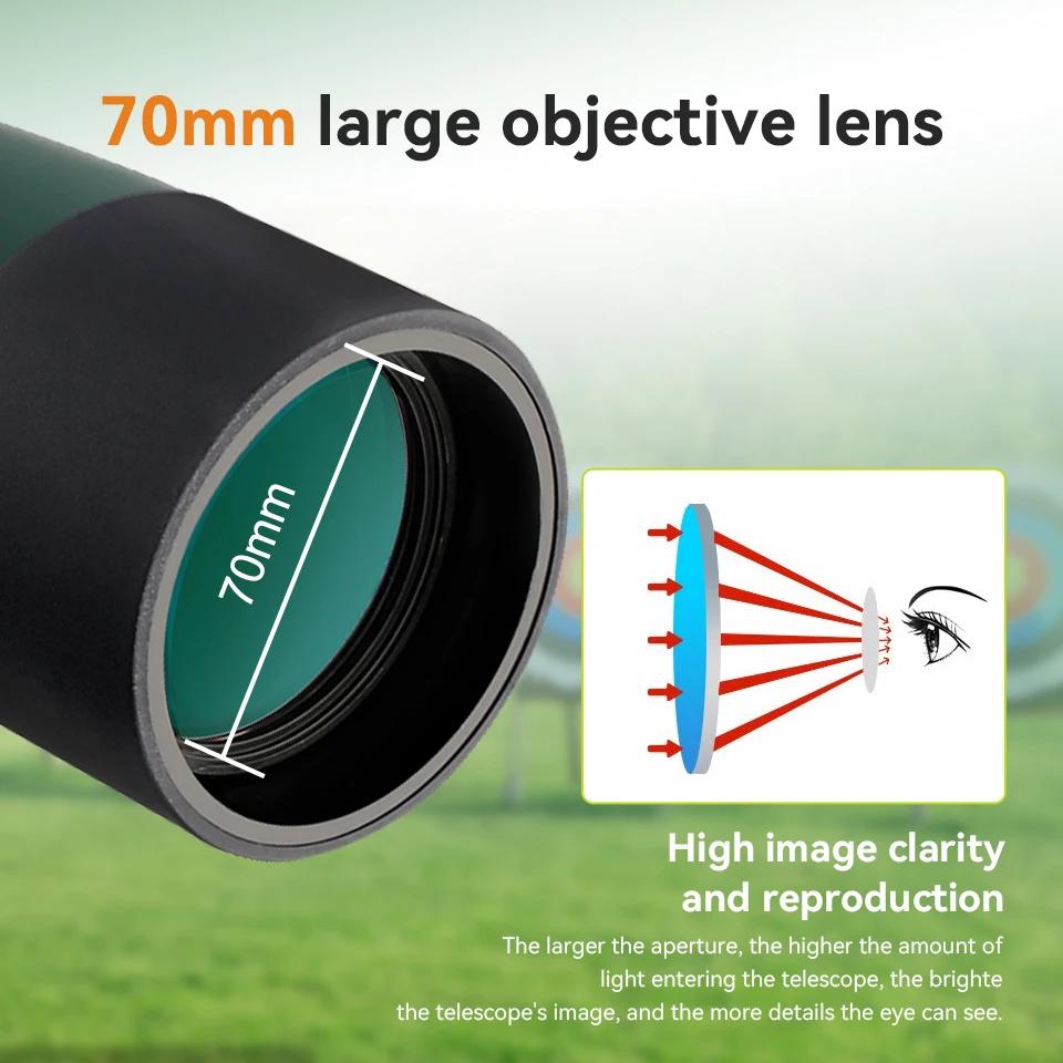 SVBONY 50/60/70/80, longue-vue, n'aime, télescope injuste, étanche, longue portée, prisme PORRO pour