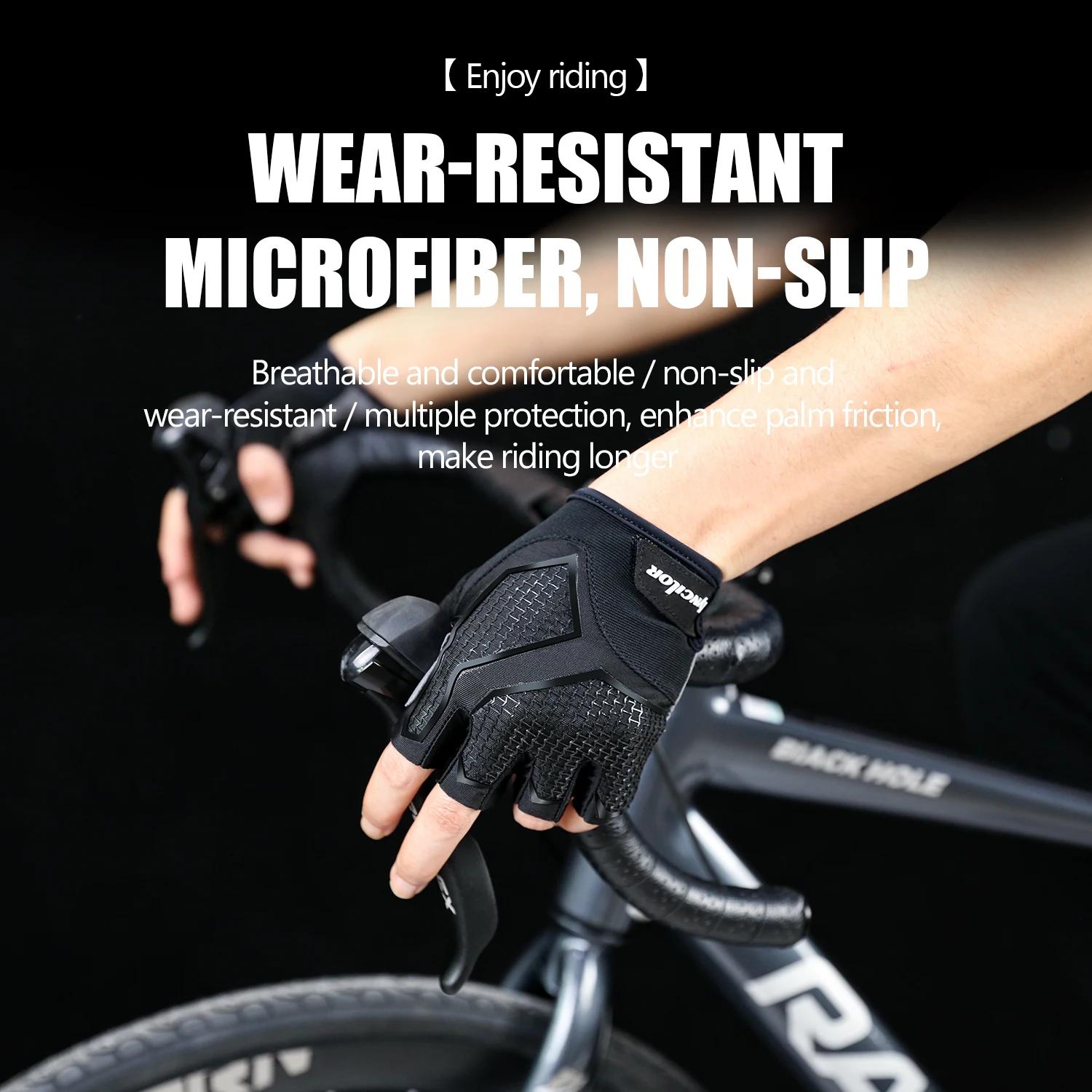 Gants de cyclisme demi-doigt pour hommes et femmes, en Silicone liquide, absorbant les chocs, respir