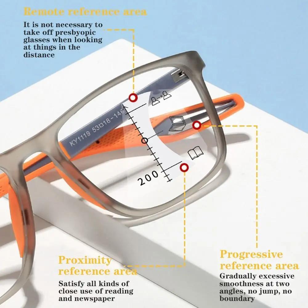 Lunettes de lecture progressives multifocales souples TR90, Anti-lumière bleue, pour hommes et femme