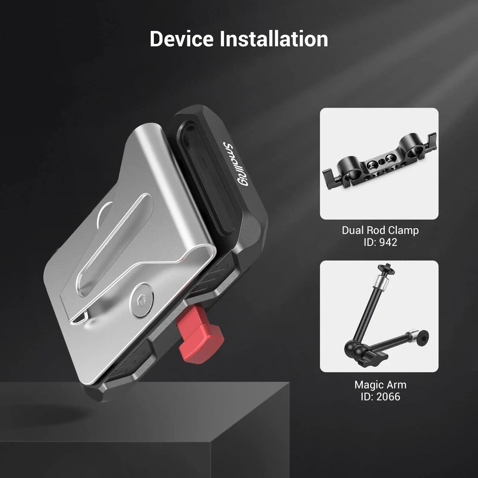 SmallRig – plaque de batterie pour montage Mini V, universelle, avec Clip à ceinture, pour A7S3 et a