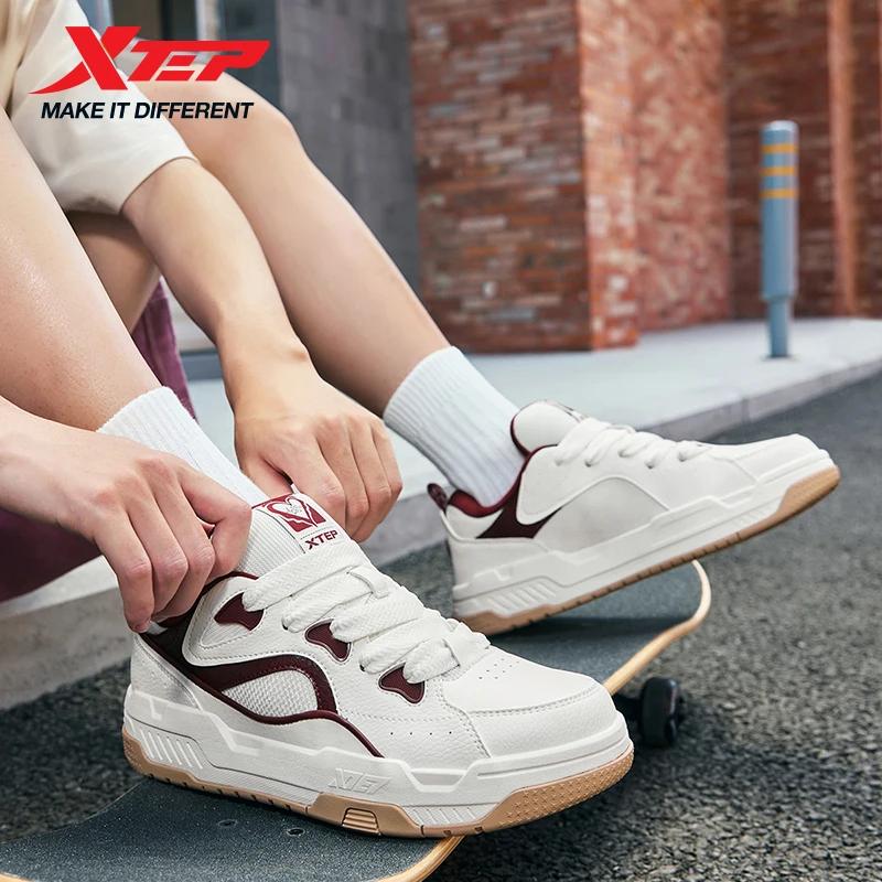 Xtep chaussures de skateboard hommes 2025 printemps et automne semelle épaisse respirant polyvalent