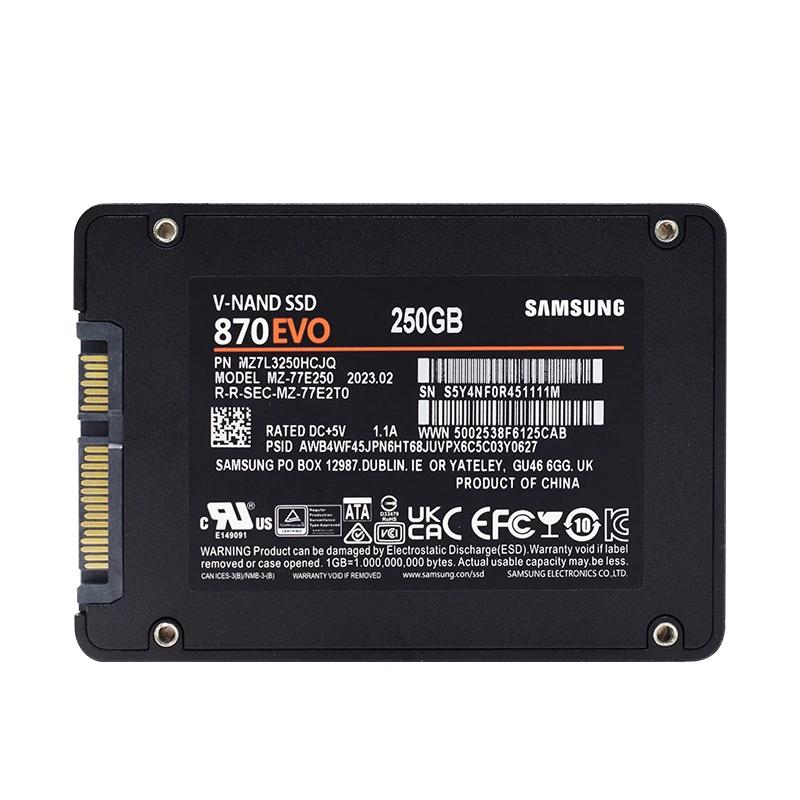 SAMSUNG-Disque SSD interne d'origine pour ordinateur portable ou de bureau, SATAIII SSD 2.5 Evo, 870