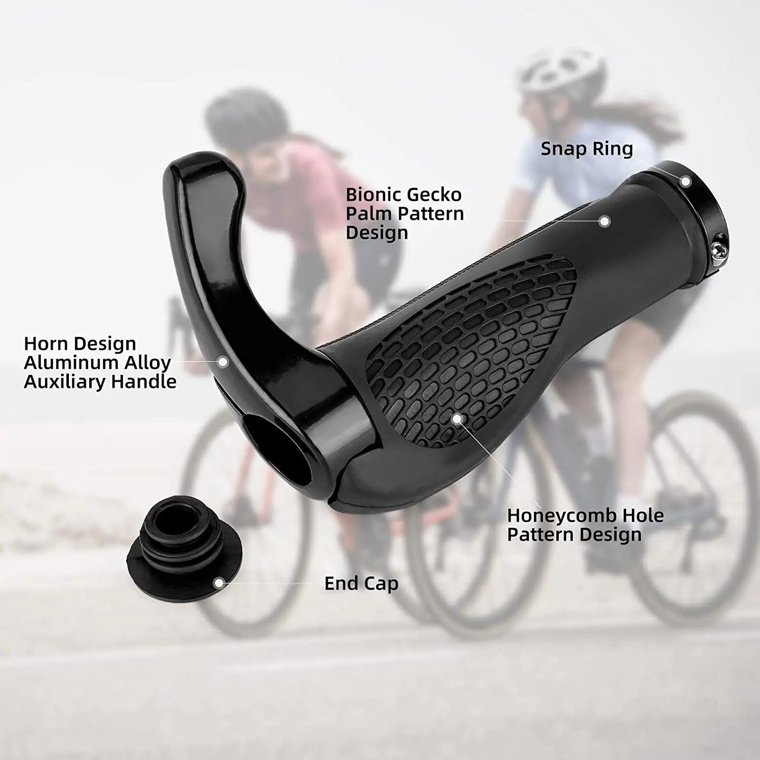Poignées ergonomiques coordonnantes pour guidon de vélo, 1 paire, accessoires en alliage d'aluminium