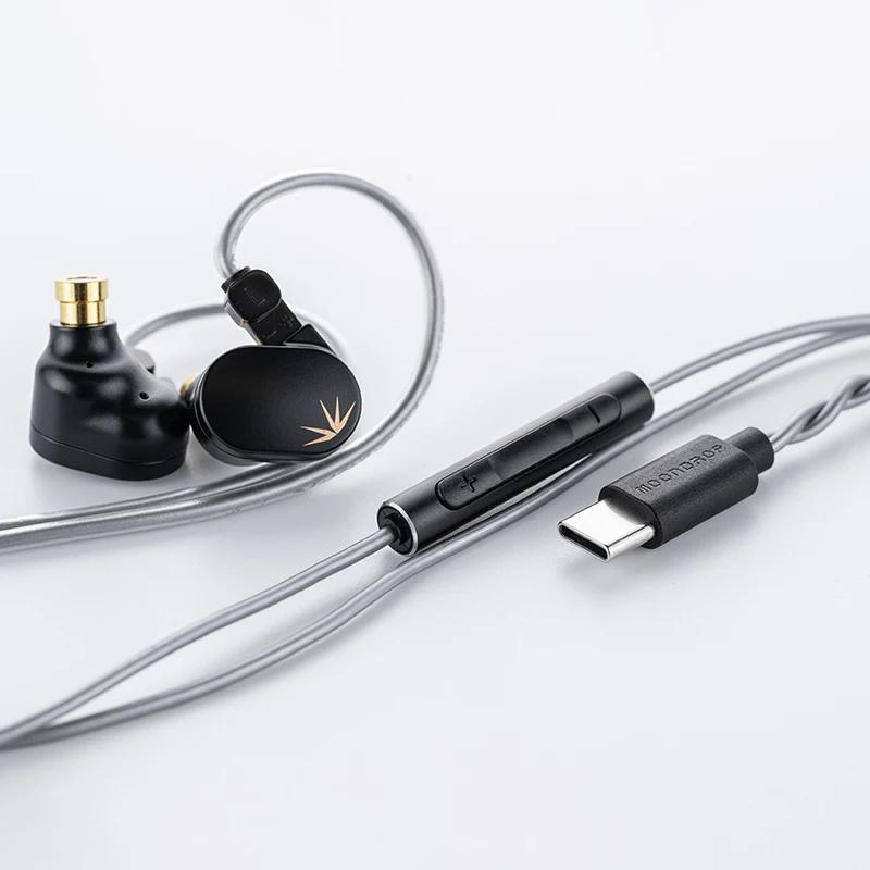 MOONDROP CHU II DSP TYPE-C écouteurs pilote dynamique haute Performance USB-C moniteurs intra-auricu