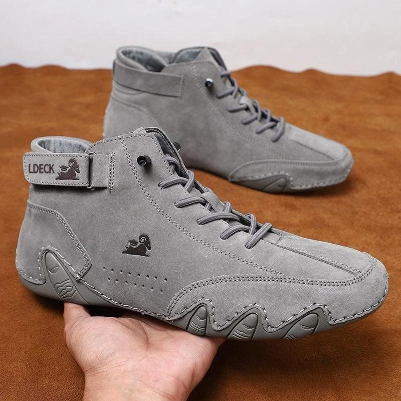 Hommes chaussures décontractées en cuir chaussures de sport de marche antidérapantes chaussures fait