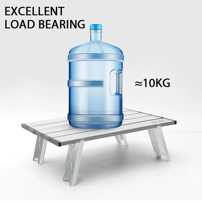 Table en rouleau légère, Mini sac à dos pliant, pêche pique-nique barbecue, Table d'extérieur en alu