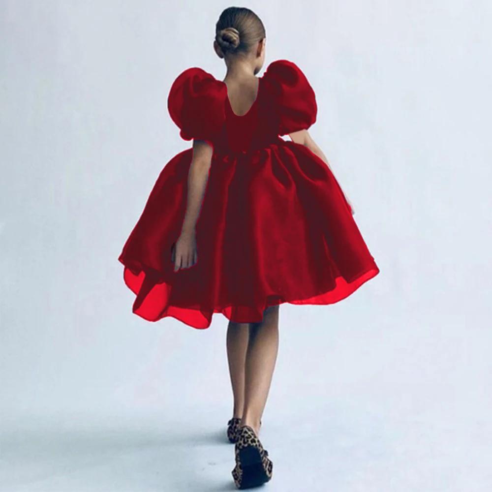 Robes de soirée pour filles, imprimé floral, à la mode, Costume de noël, blanc, robe de bal de princ