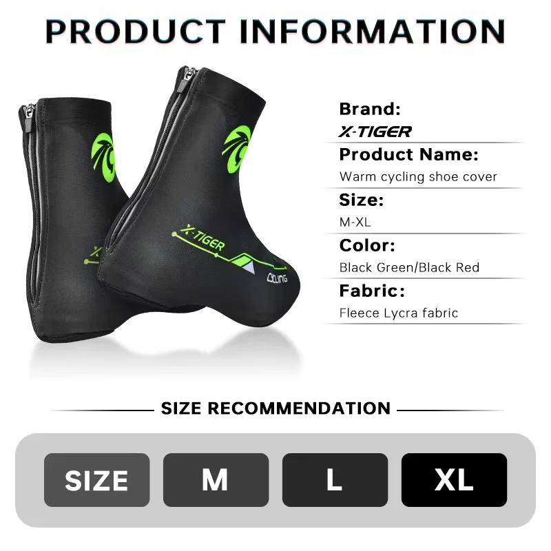 X-TIGER cyclisme couvre-chaussures hiver thermique sourire VTT vélo couvre-chaussures femmes hommes