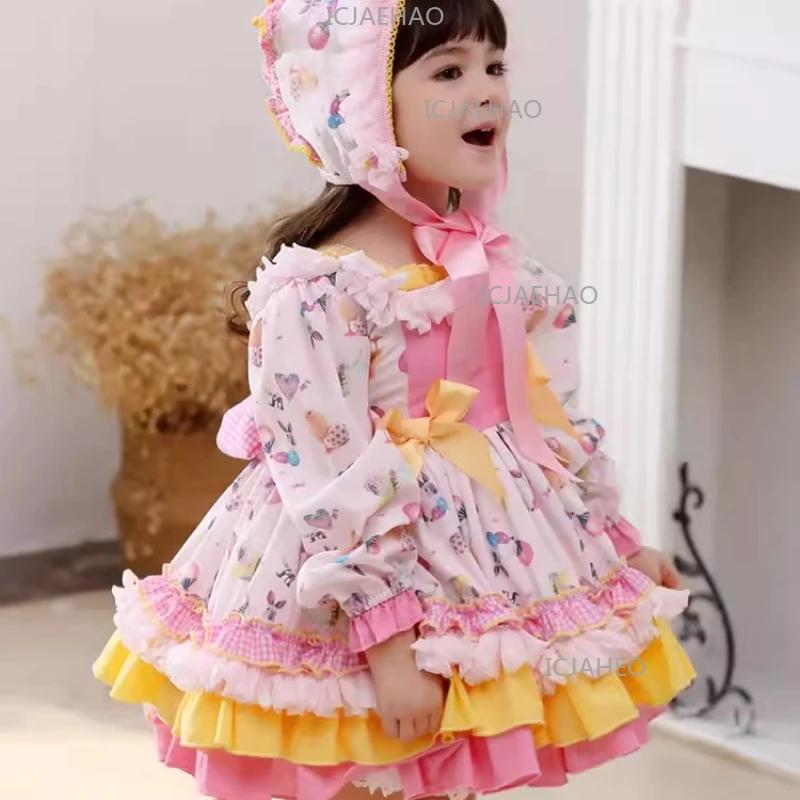 Nouvelle robe Lolita pour filles, robe tutu pour bébé, tenue de cérémonie pour enfants, tenue de fêt