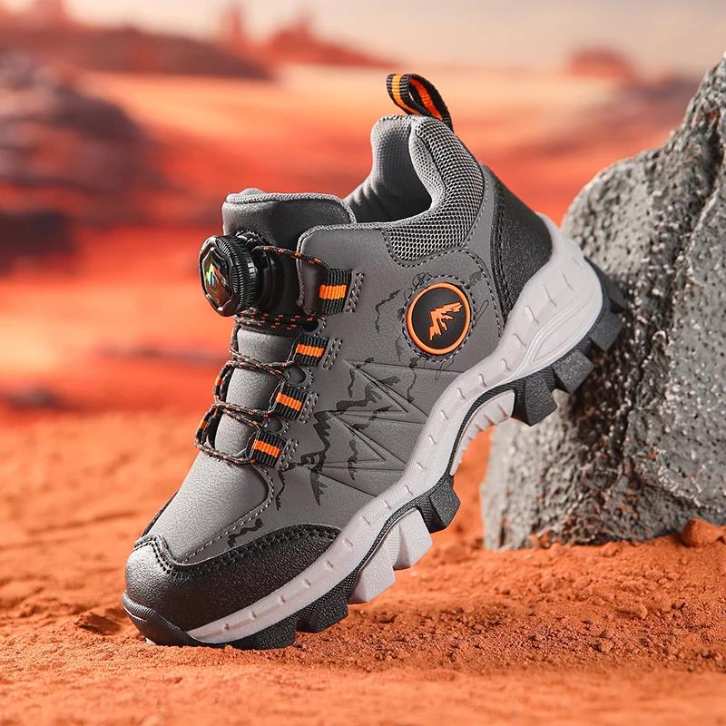 Chaussures randonnée antidérapantes enfants - Chaussures extérieur chaudes alpinisme trekking