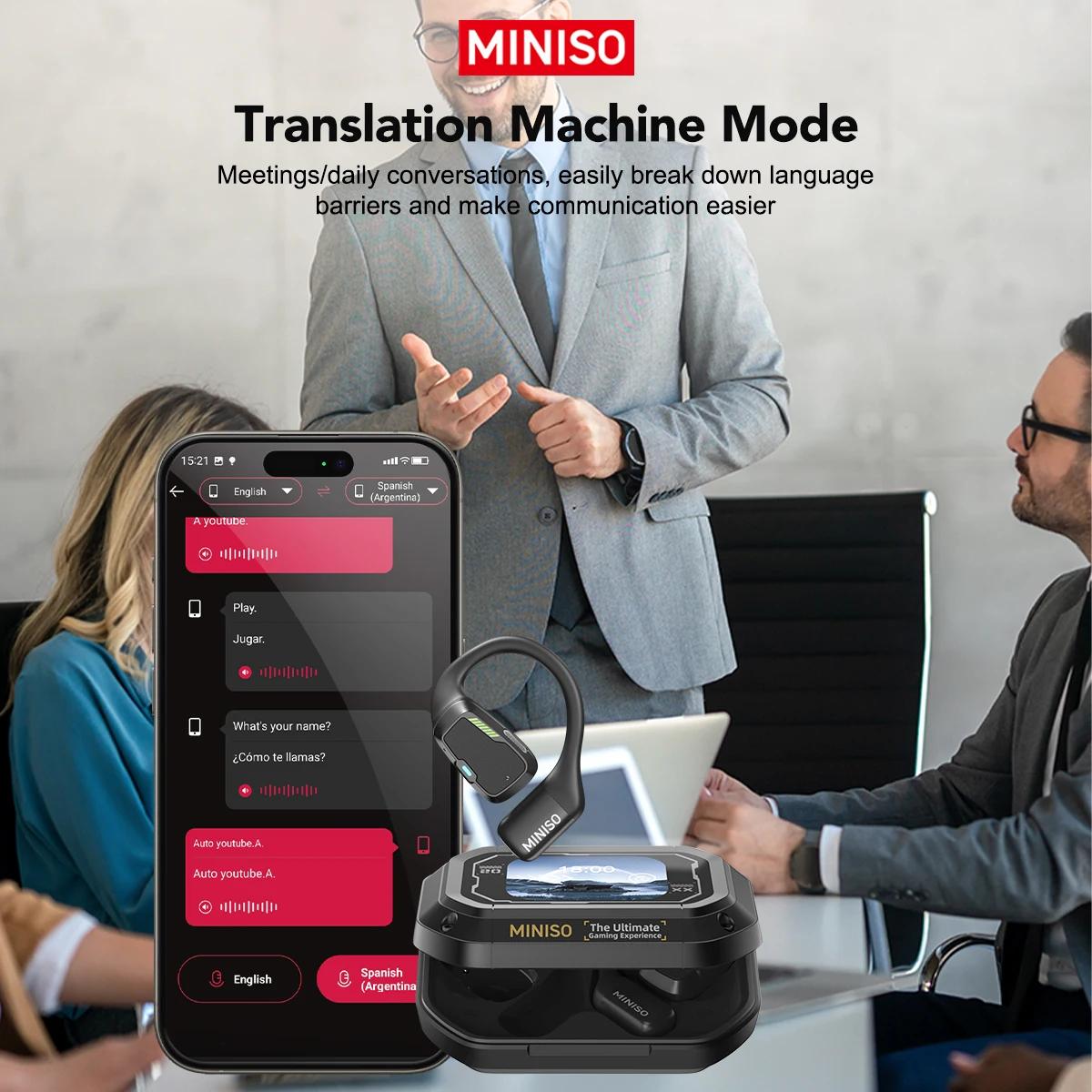 Traducteur écouteur MINISO M98 AI casque sans fil bureau Chat casque ASMR casque bricolage APP AI ca