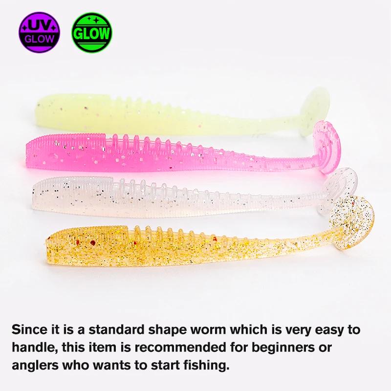 TSURINOYA appât souple leurre de pêche flexible 38mm 0.4g T queue Wobbler pêche leurre souple pour A