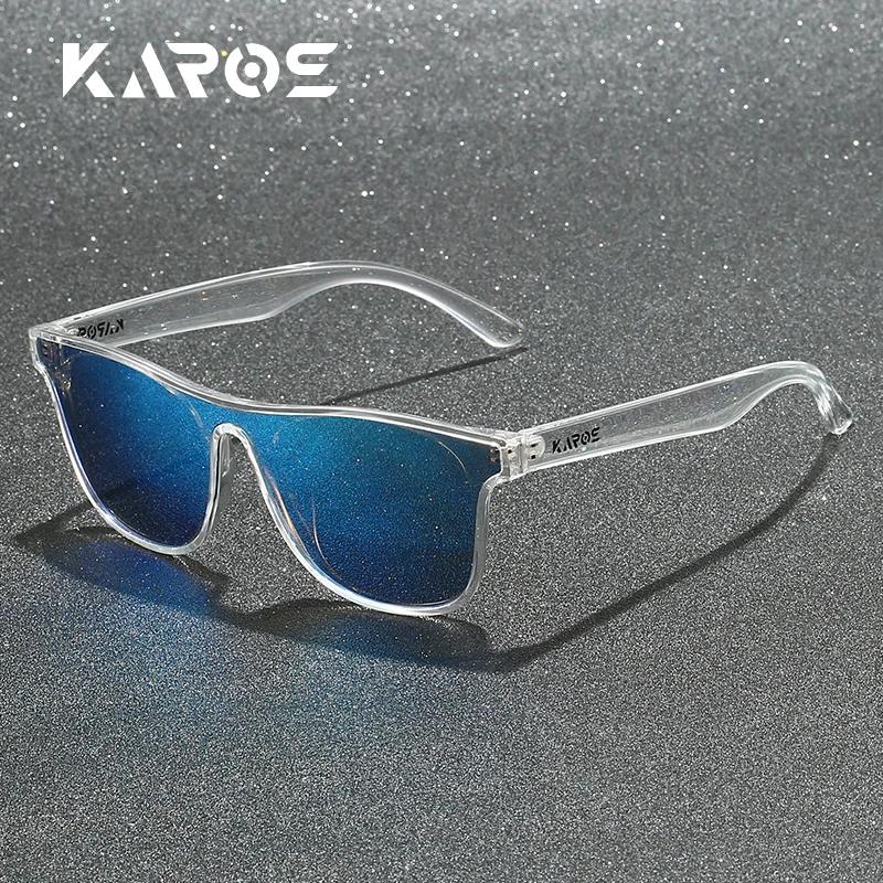 KAROS lunettes de soleil polarisées pour hommes femmes carré surdimensionné Anti-éblouissement condu