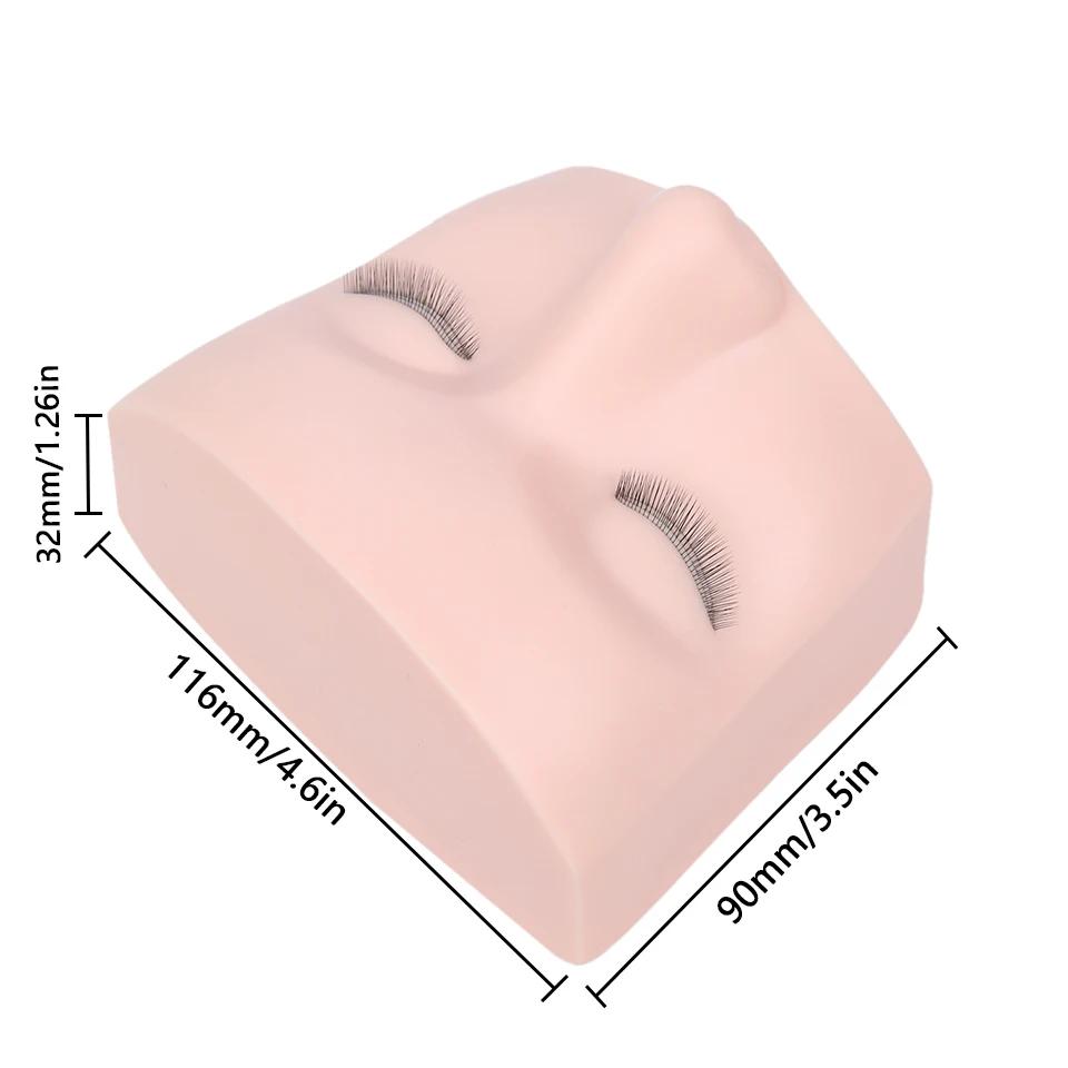 Tête de Mannequin à 3 Couches pour la Pratique du Maquillage, Extensions de Cils, Outils de Formatio