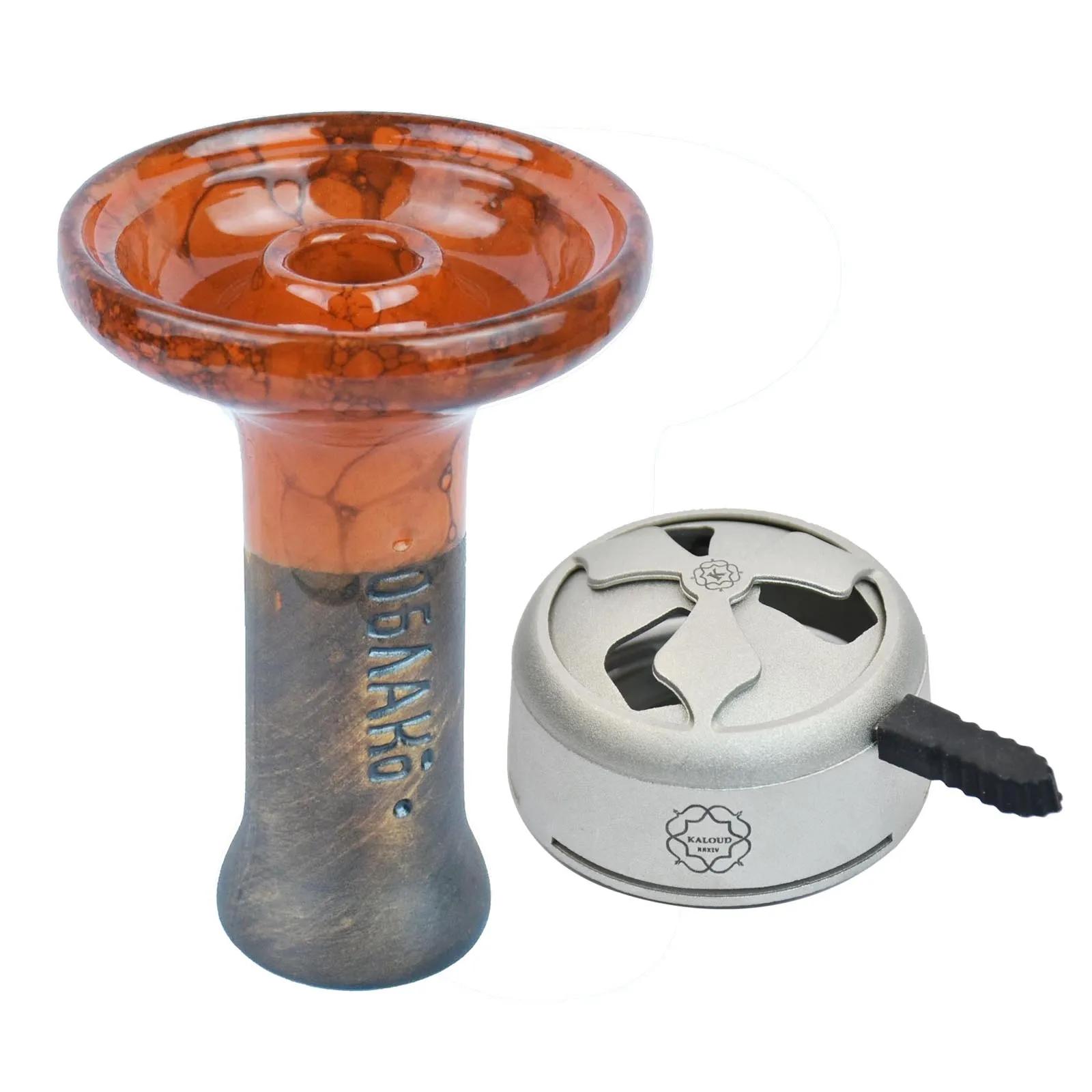 Bols à narguilé en céramique glaçure de couleur, support de charbon de bois pour tabac Shisha, systè