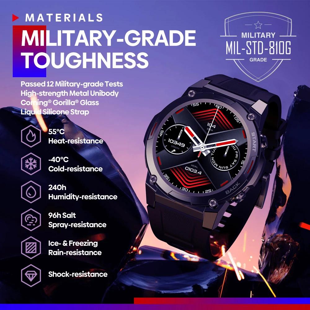 Zeblaze – montre connectée Vibe 7 Pro, écran AMOLED de 2023 pouces, résistance de niveau militaire,