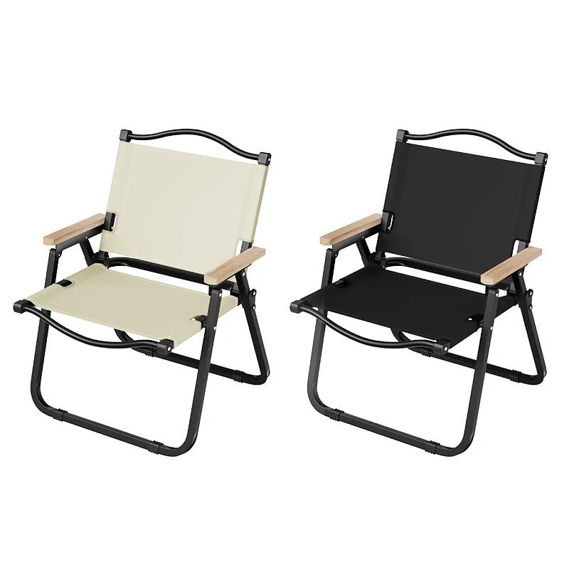 Chaise pliante portable pour l'extérieur, dossier simple, pêche, camping, loisirs, plage