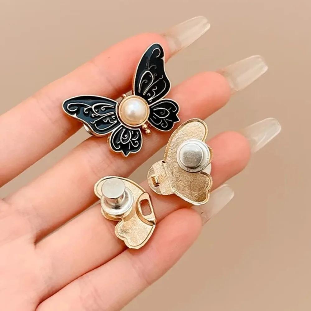 Boutons en jean papillon, Clips réglables pour pantalons, jupes, tendeur de taille, boucle, bouton-p
