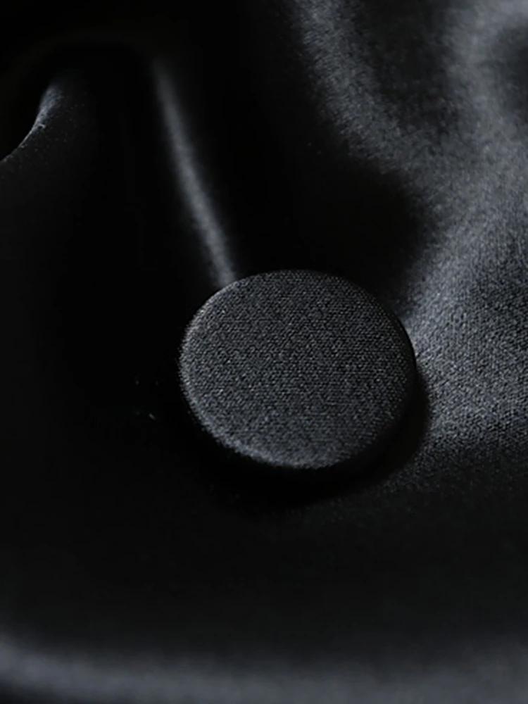 Lautaro-Manteau Long en Satin et Acétate pour Femme, Doux, Luxe, Élégant, Flowy, Chic, Haute Qualité