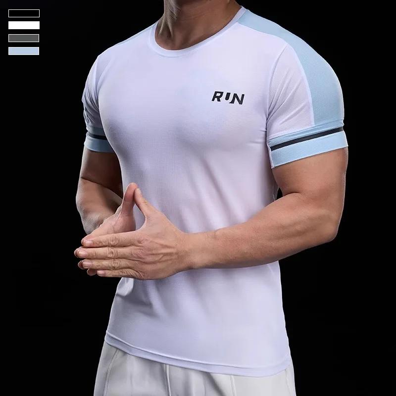 2025 printemps été hommes course formation sport gymnase haut de fitness séchage rapide respirant ha
