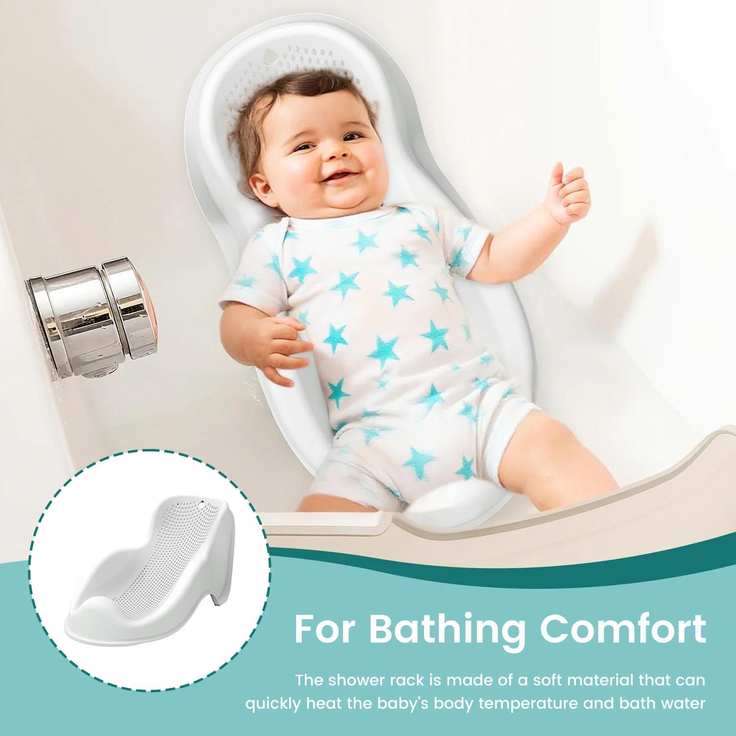 Support de bain doux pour bébés nouveau-nés - Siège de bain ergonomique, facile à nettoyer et confor