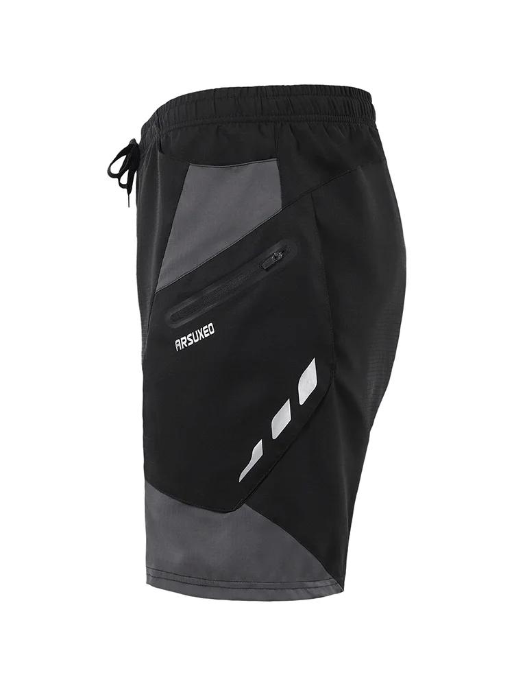 ARSUXEO-Short de cyclisme pour homme, sous-vêtement antichoc avec coussretours, pour VTT, B2203
