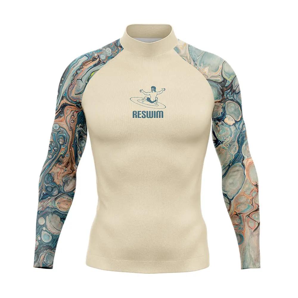 T-shirt de surf et de natation à manches longues pour homme, protection UV, collection été 2026, mai