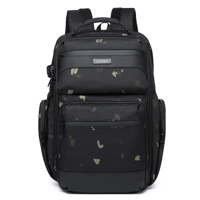 Ozuko – sac à dos étanche multifonctionnel pour hommes, sac à dos pour ordinateur portable 15.617.3