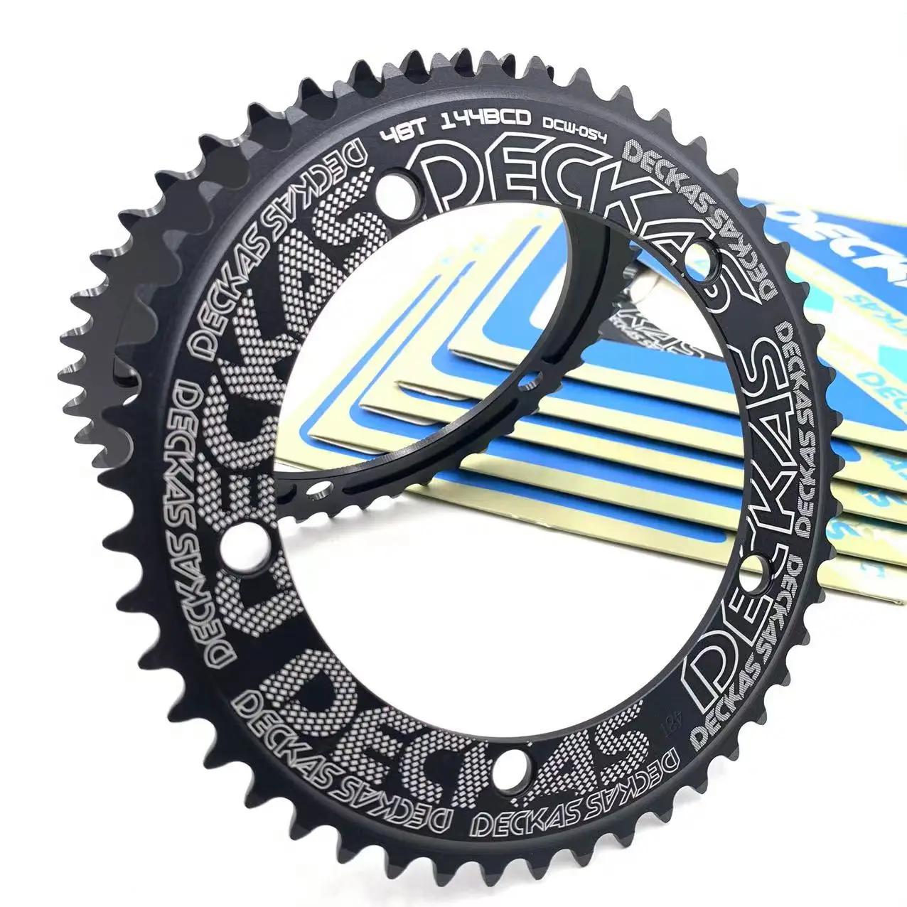 Deckas 144BCD engrenage fixe Fixie anneau de chaîne rond vélo de piste 44T-58T dent 144 Bcd roue den