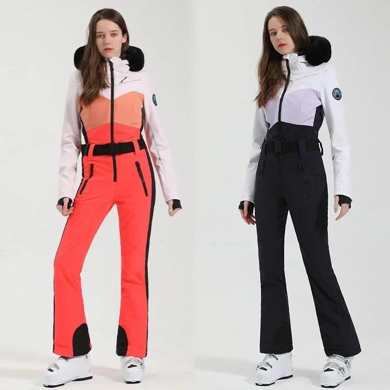 Ensemble de ski coupe-vent et imperméable pour femme, combinaison coupe-vent, veste de snowboard, ta