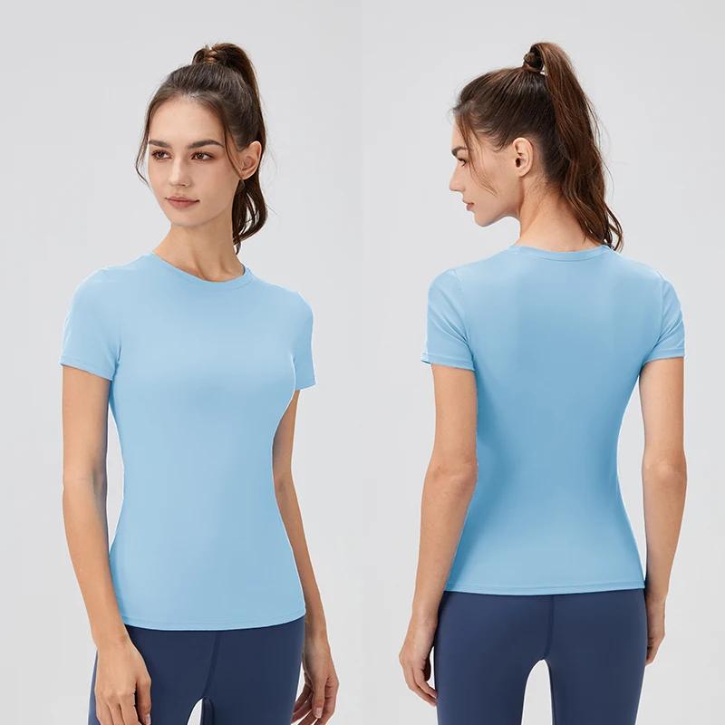 2024 femmes chemise de sport serré dessus de Yoga séchage rapide haut de sport en plein air à manche