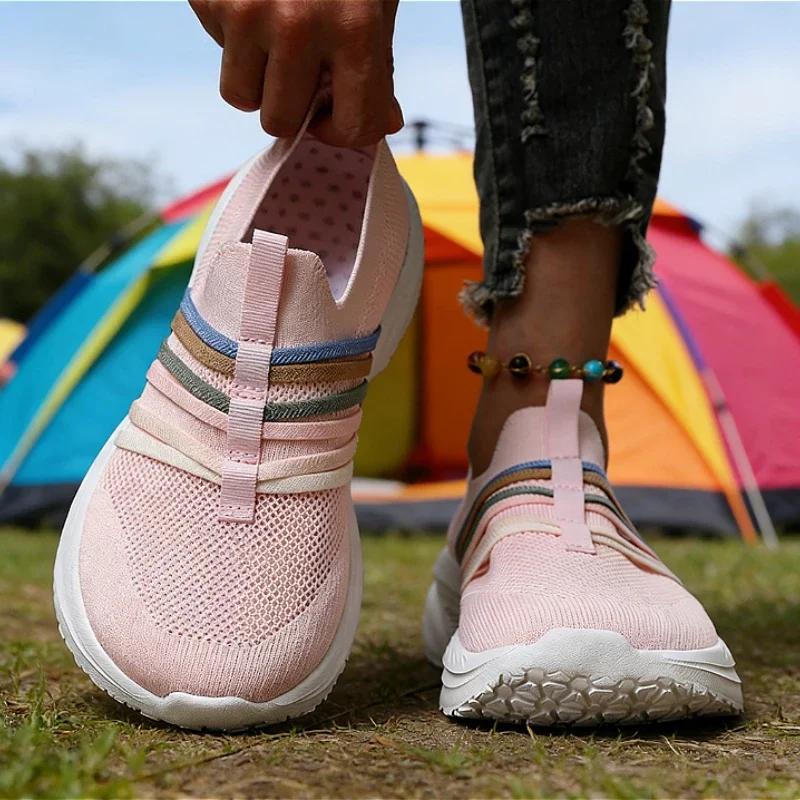 Nouvelles chaussures larges pour femmes, confortables, douces, minimalistes, baskets de marche, Tenn