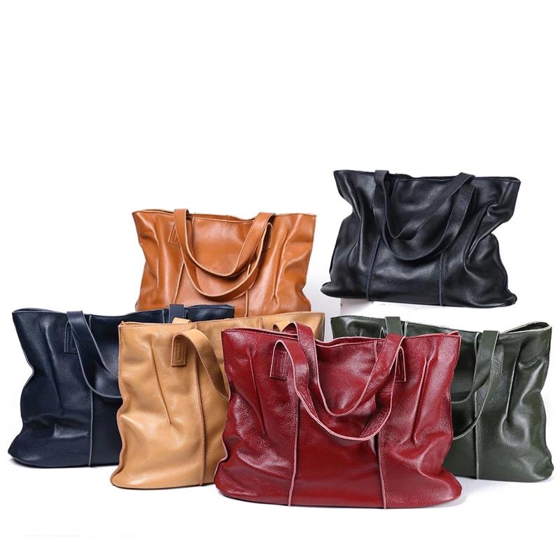 Sac à main de luxe pour femme en cuir de vachette naturel souple, sac à bandoulière tendance pour fe