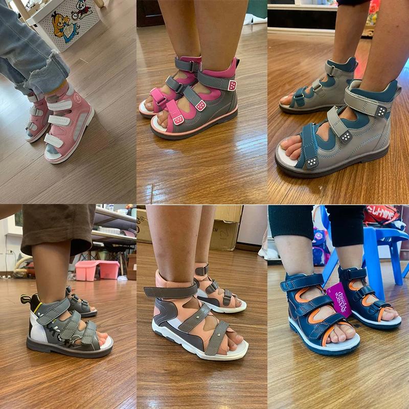 Sandales orthopédiques pour enfants avec attelle de cheville correctrice, soutien de la voûte planta