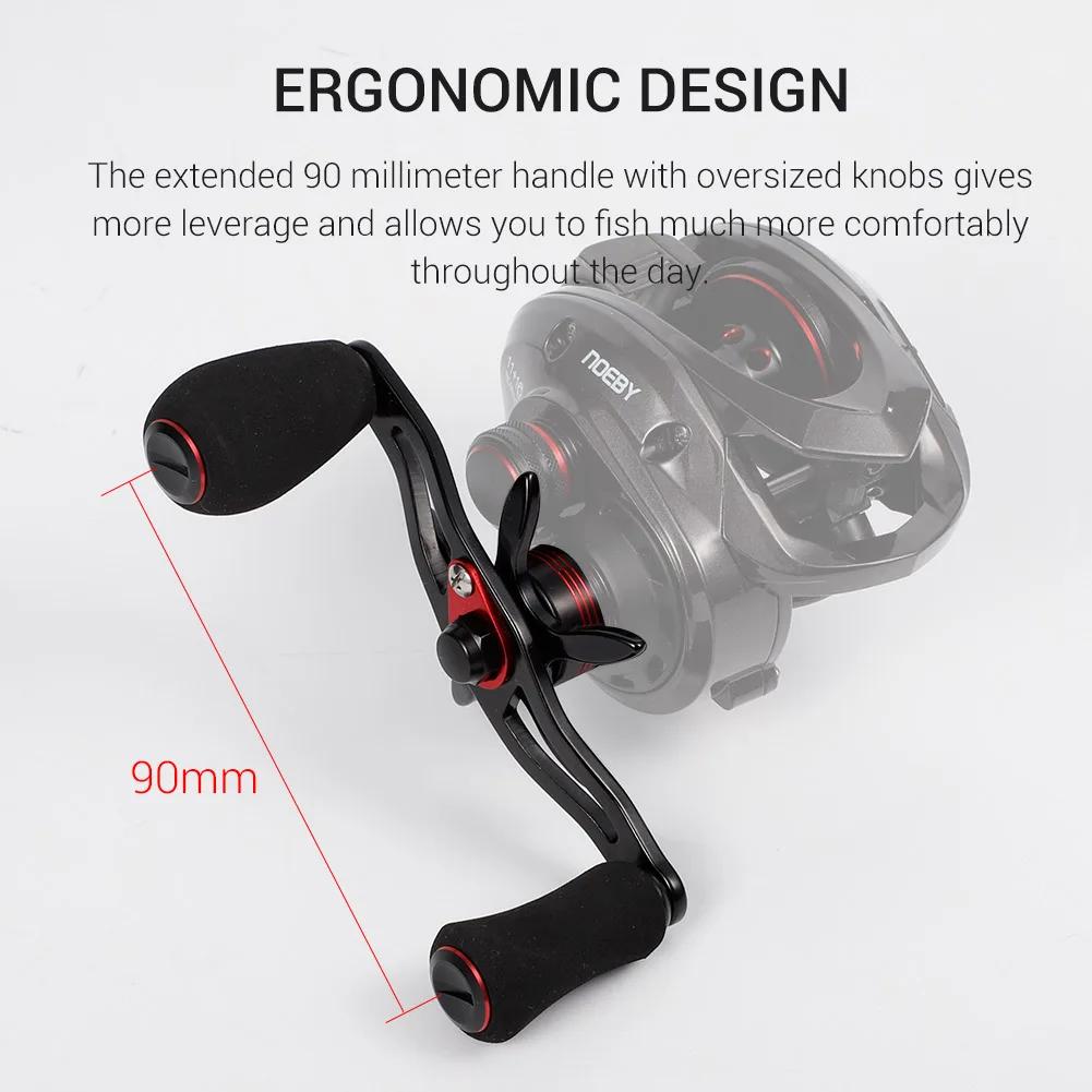 Noeby-Baitcasting Reel, Max Drag, Gear Ratio 7.3:1, Magnetic Former System,11 + 1BB,Low Profile, Bat