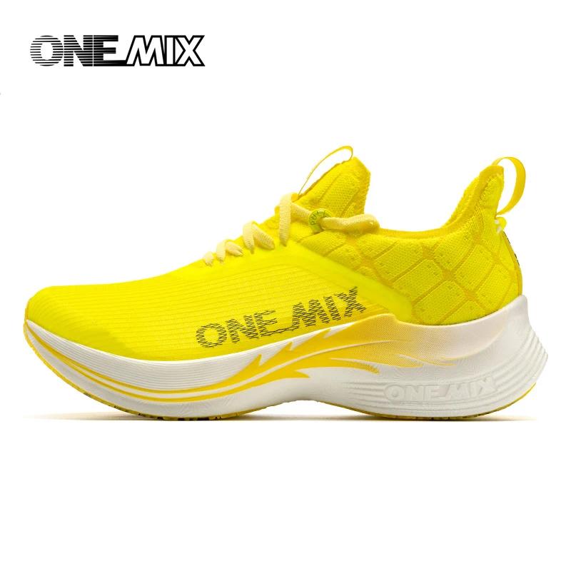 ONEMIX – chaussures de course pour Marathon, plaque de carbone, Support professionnel Stable, soulag