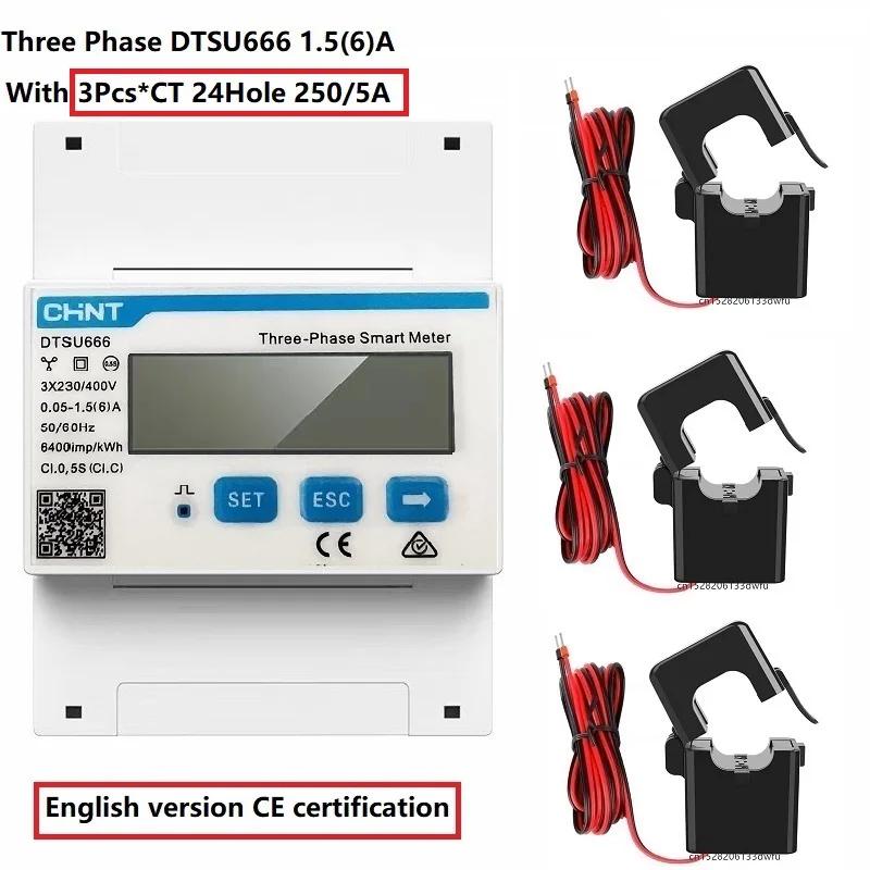 CHINT DDSU666 DTSU666 monophasé DIN Rail Modbus RS485 bidirectionnel puissance d'énergie intelligent